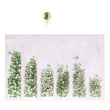 1440Pcs Glitter Rhinestones Crystal Clear Flat Bottom Glass Nail Art Nail Drill-17