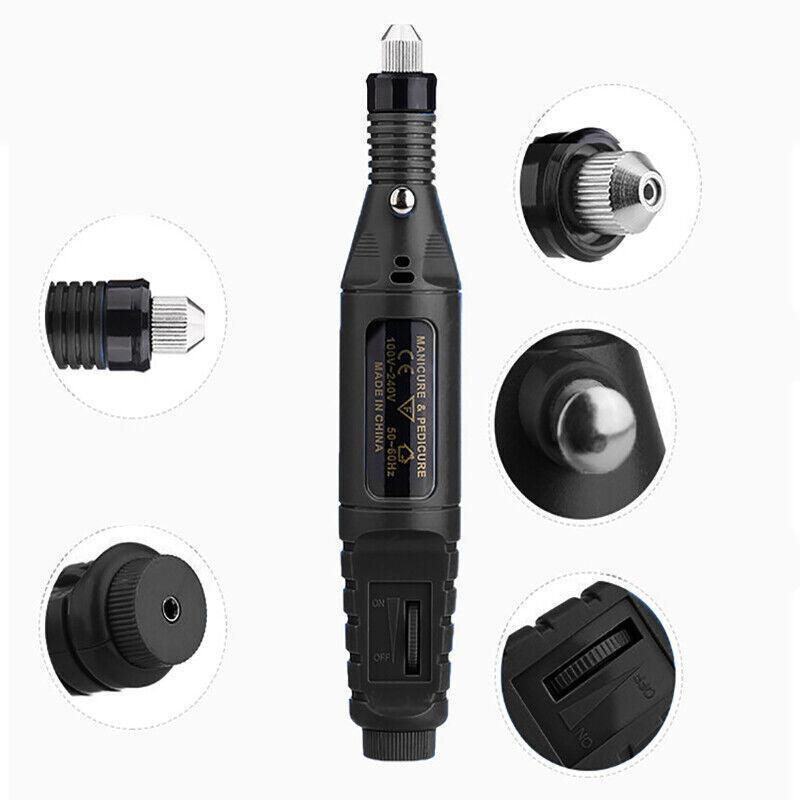 Electric Nail Drill Bits 12File Tool Set Machine Acrylic Art Manicure Pen Shaper-2