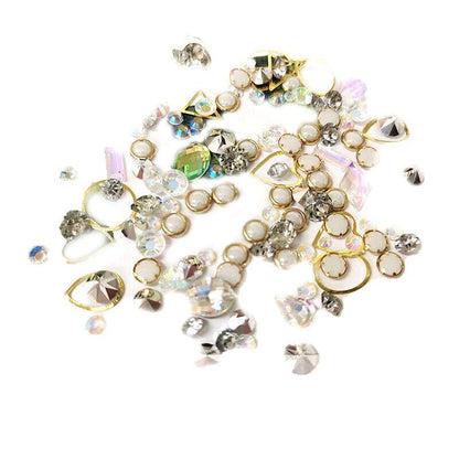 10 Aurora Colorful 3D Nail Art Crystals Heart and Diamond Styles-8