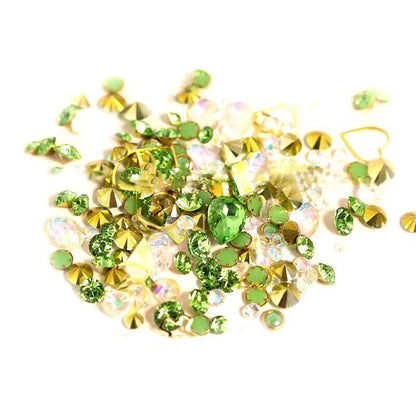 10 Aurora Colorful 3D Nail Art Crystals Heart and Diamond Styles-13