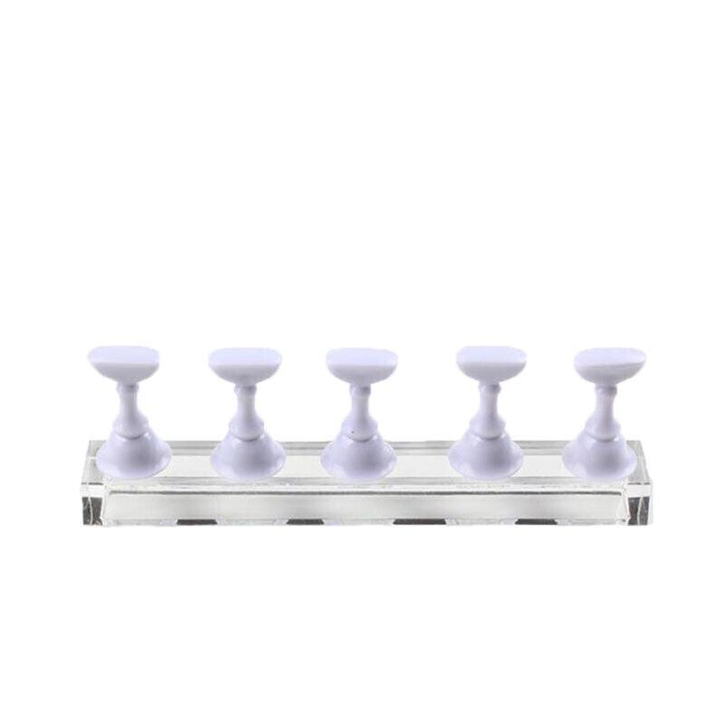 Acrylic Nail Display Stand with Snap On Tips Holders for Practice and Display-6
