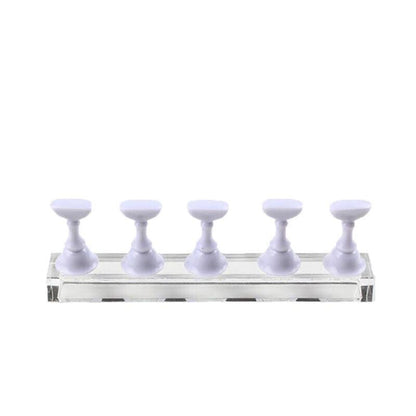 Acrylic Nail Display Stand with Snap On Tips Holders for Practice and Display-6