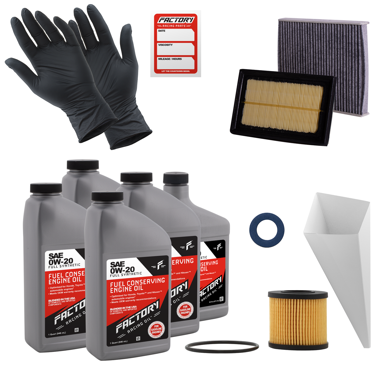 Deluxe Oil Change Kit for Toyota Prius Hybrid 1.8L 2016-2017, Prius Prime 1.8L 2017-2022 0W-20 Full Synthetic - 4.5 Quarts-0