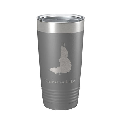 Calcasieu Lake Map Tumbler Travel Mug Insulated Laser Engraved Coffee Cup Louisiana 20 oz-16