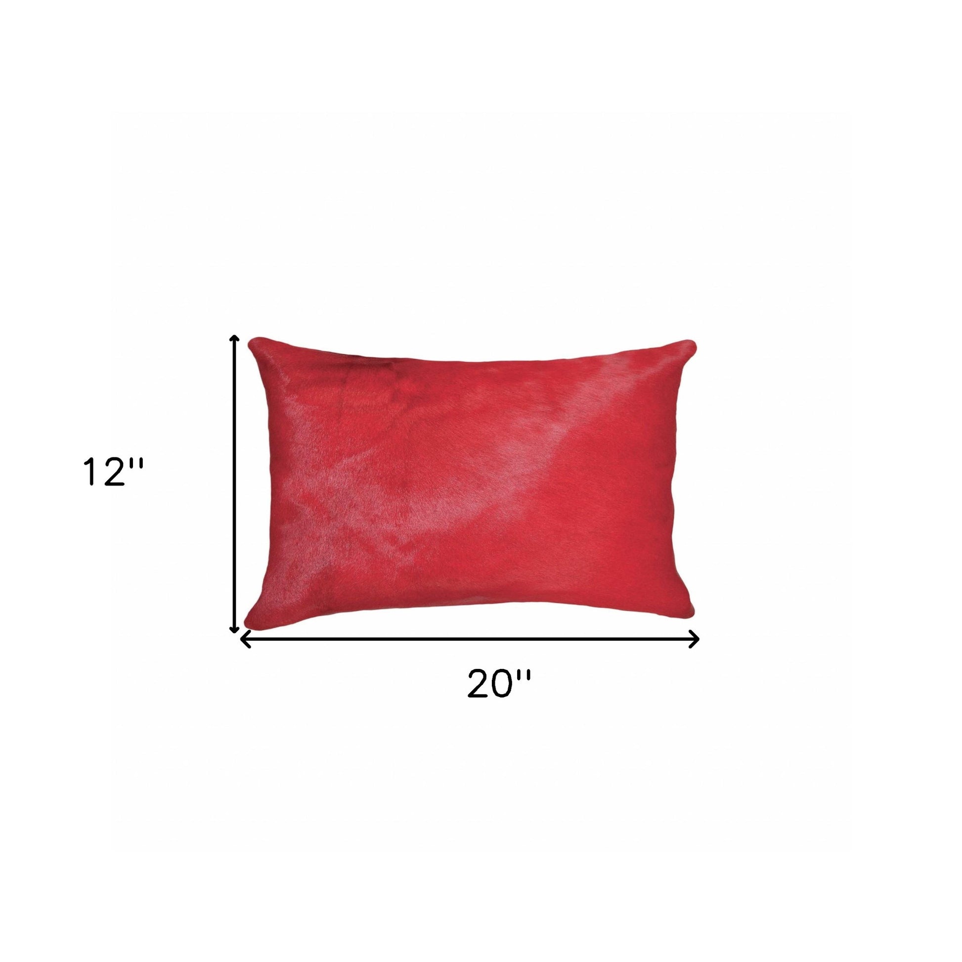 12" X 20" X 5" Firecracker Cowhide  Pillow-4