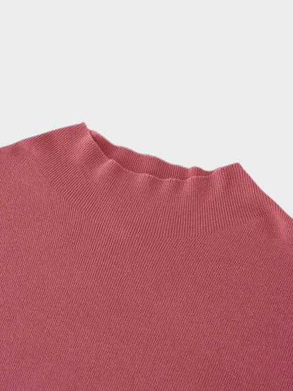 Oversized Soft Knit Sweater-Rose-3