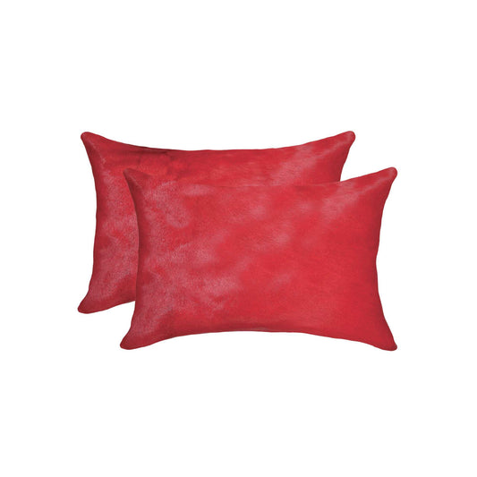 12" X 20" X 5" Firecracker Cowhide  Pillow 2 Pack-0