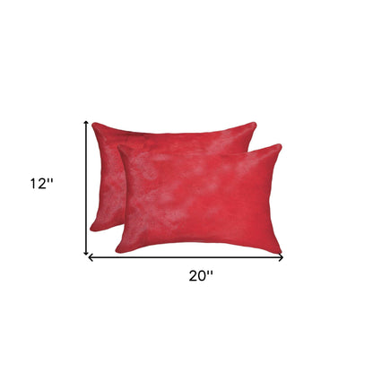 12" X 20" X 5" Firecracker Cowhide  Pillow 2 Pack-5