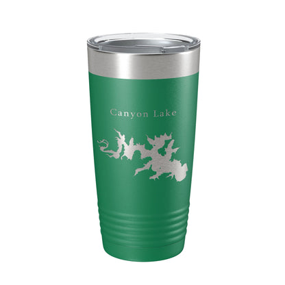 Canyon Lake Map Tumbler Travel Mug Insulated Laser Engraved Coffee Cup Texas 20 oz-9
