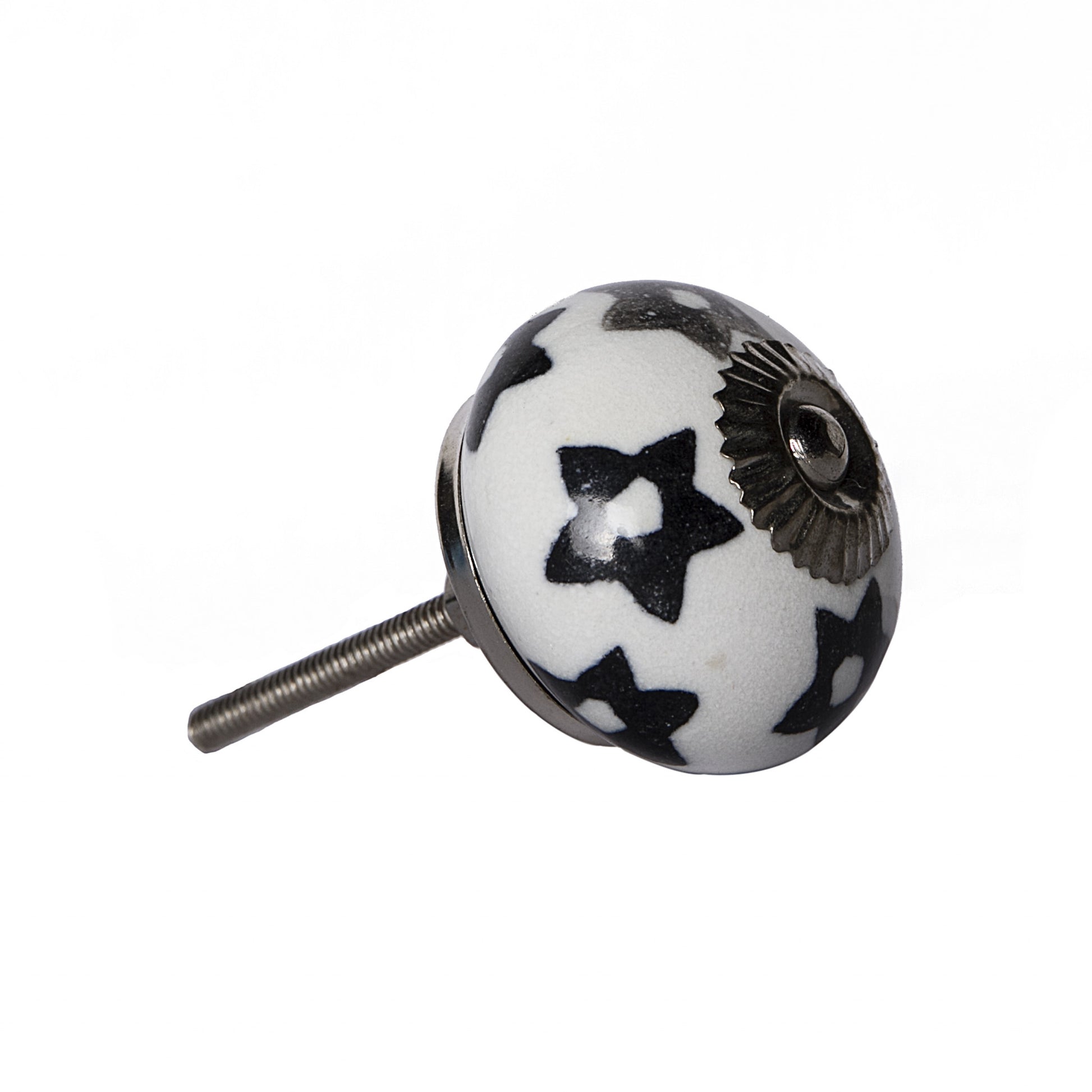 1.5" X 1.5" X 1.5" White Silver And Gray Knobs 8 Pack-1