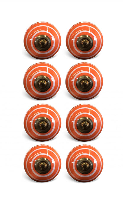 1.5" X 1.5" X 1.5" Bronze White And Orange  Knobs 8 Pack-1