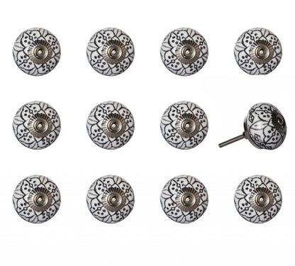 1.5" X 1.5" X 1.5" Black Gray And Silver  Knobs 12 Pack-2