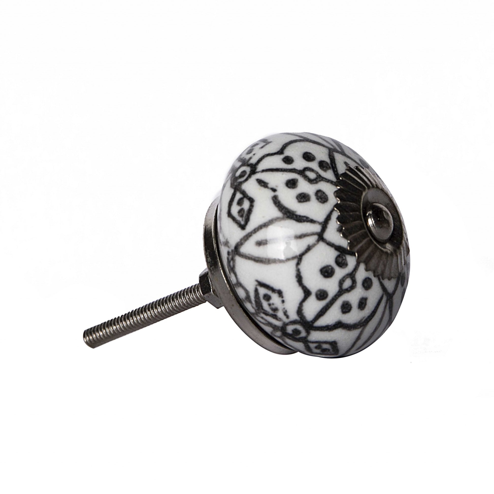 1.5" X 1.5" X 1.5" Black Gray And Silver  Knobs 12 Pack-0