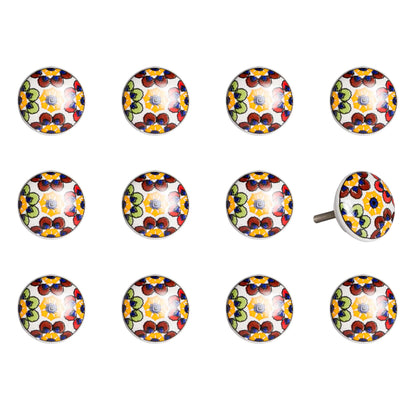1.5" X 1.5" X 1.5" Yellow Blue And Red  Knobs 12 Pack-1