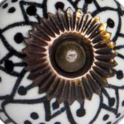1.5" X 1.5" X 1.5" Black White Copper  Knobs 12 Pack-3