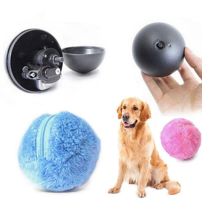 Interactive Plush Pet Toy Ball With Electric Motion-2
