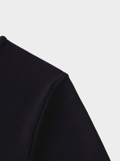 High Cuff Sweater-Black-3