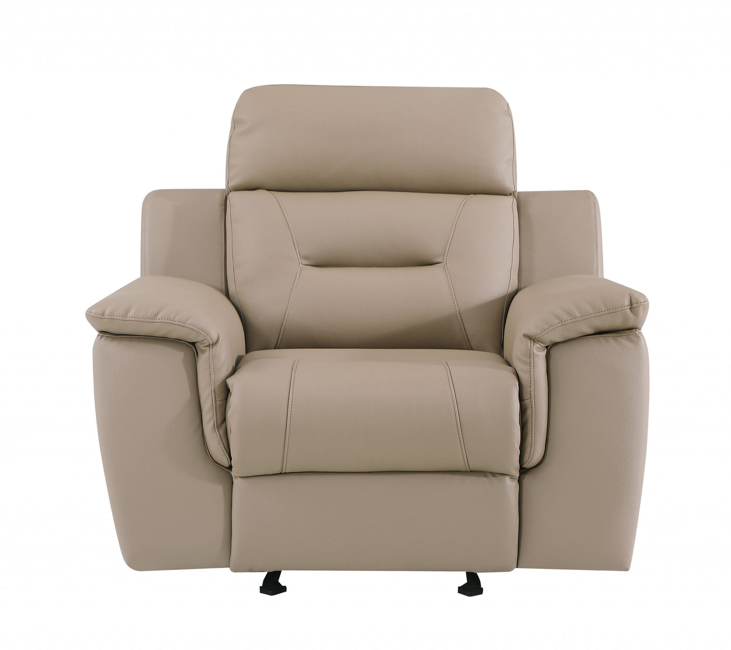 41" Beige Fascinating Leather Reclining Chair-0