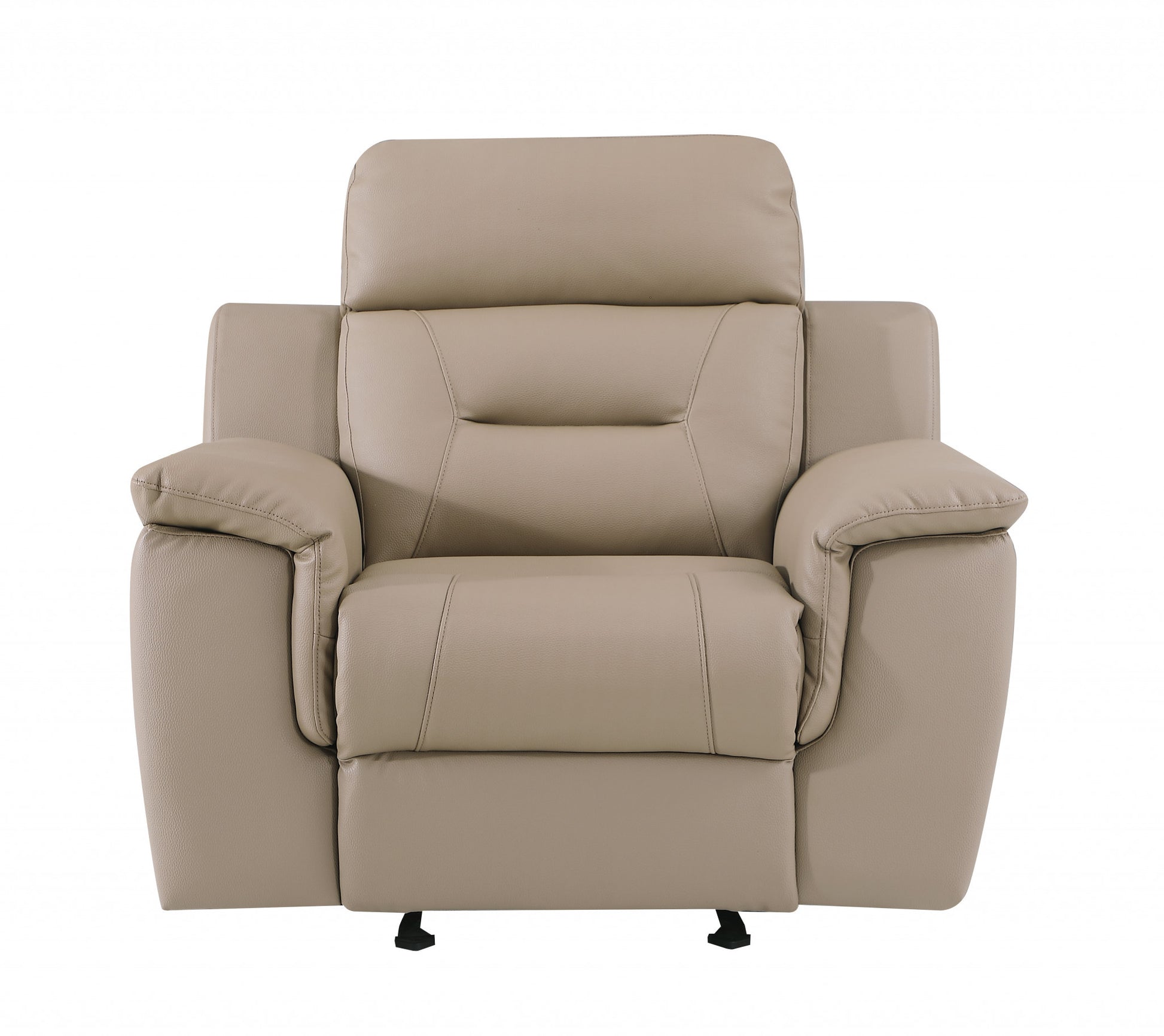 41" Beige Fascinating Leather Reclining Chair-5