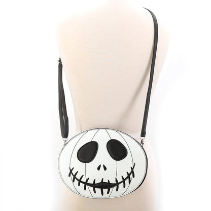 Glow in the Dark White Jack-O-Lantern Shoulder Bag-4