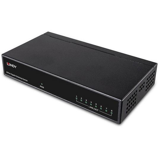 Lindy 25045 łącza sieciowe Zarządzany Gigabit Ethernet (10/100/1000) Obsługa PoE Srebrny (25045)-0