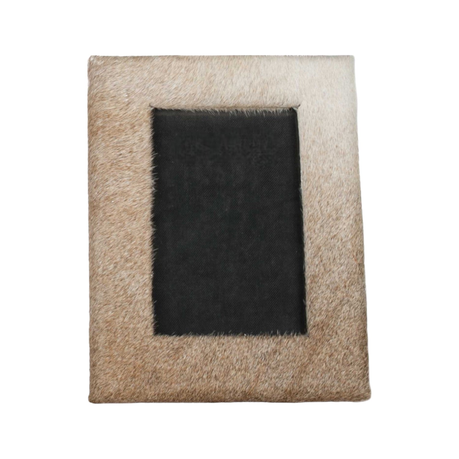 4" x 6" Natural Cowhide Tabletop Picture Frame with Mat-1