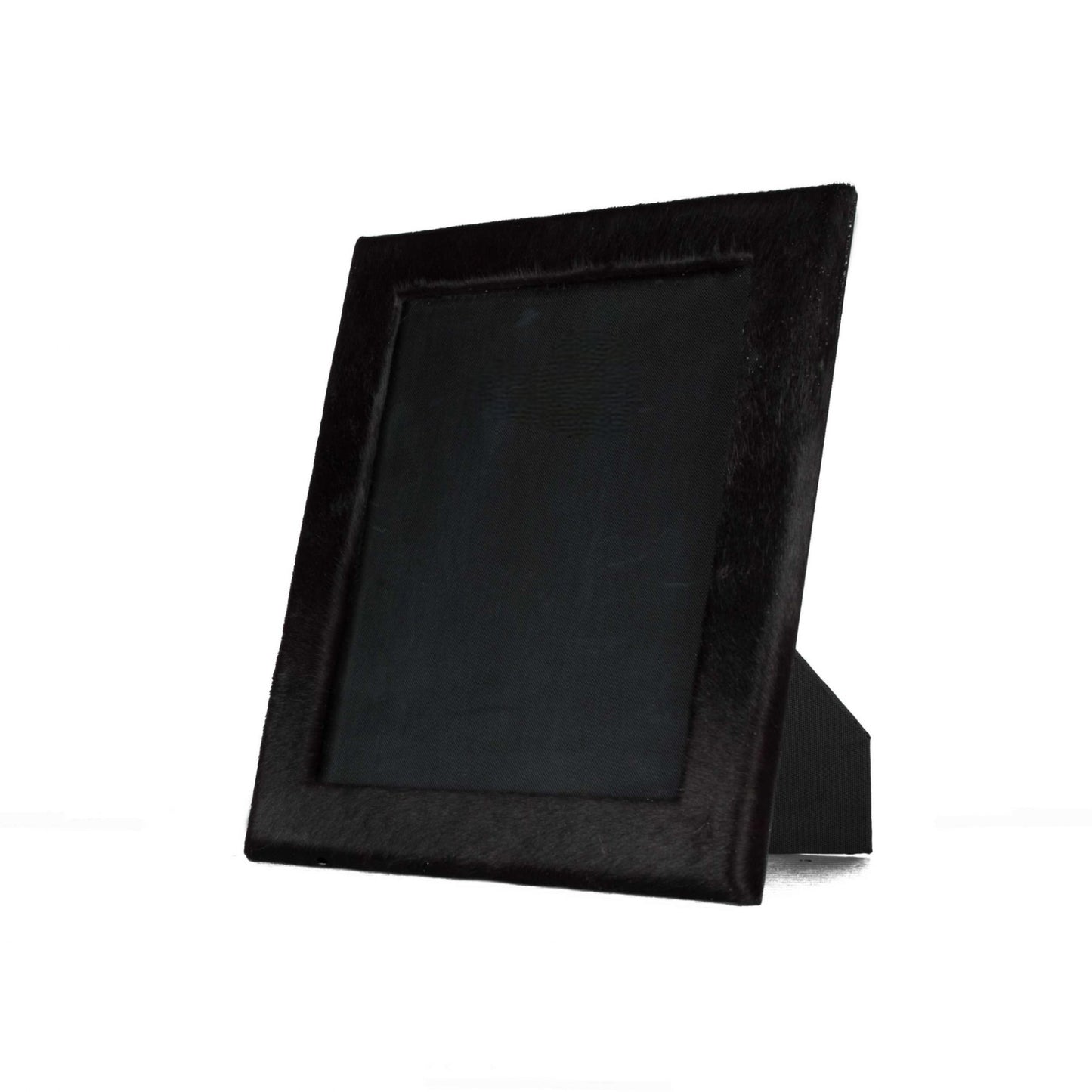 8" x 10" Black Cowhide Hanging & Tabletop Picture Frame with Mat-2