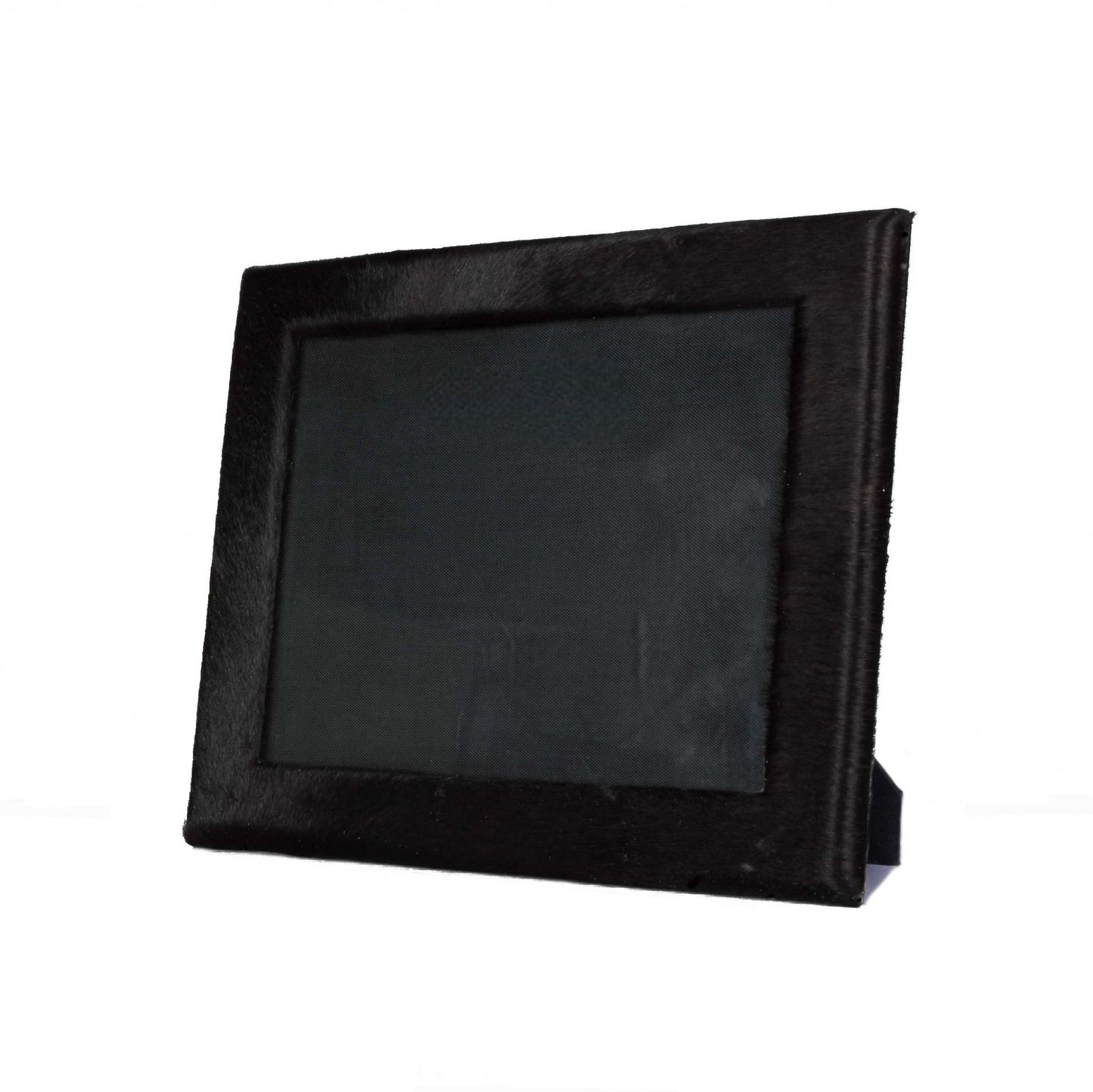 8" x 10" Black Cowhide Hanging & Tabletop Picture Frame with Mat-3
