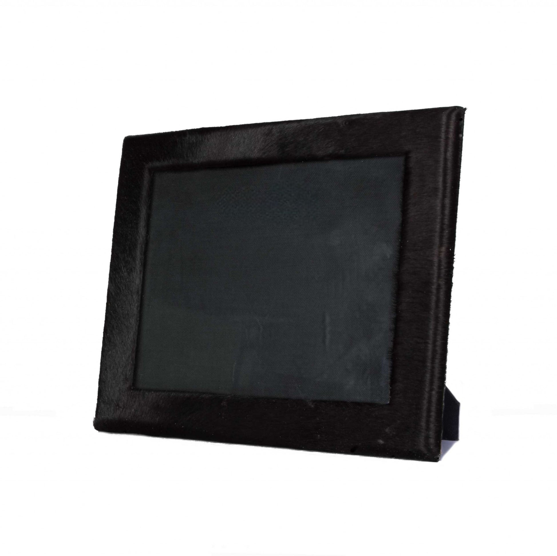 8" x 10" Black Cowhide Hanging & Tabletop Picture Frame with Mat-3