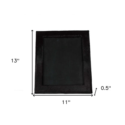 8" x 10" Black Cowhide Hanging & Tabletop Picture Frame with Mat-6