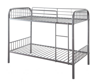 Gunmetal Twin Over Twin Metal Bunk Bed-1