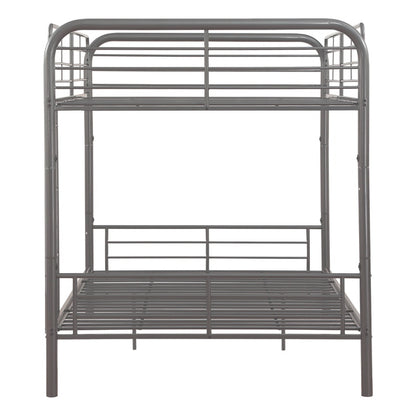 Gunmetal Twin Over Twin Metal Bunk Bed-2