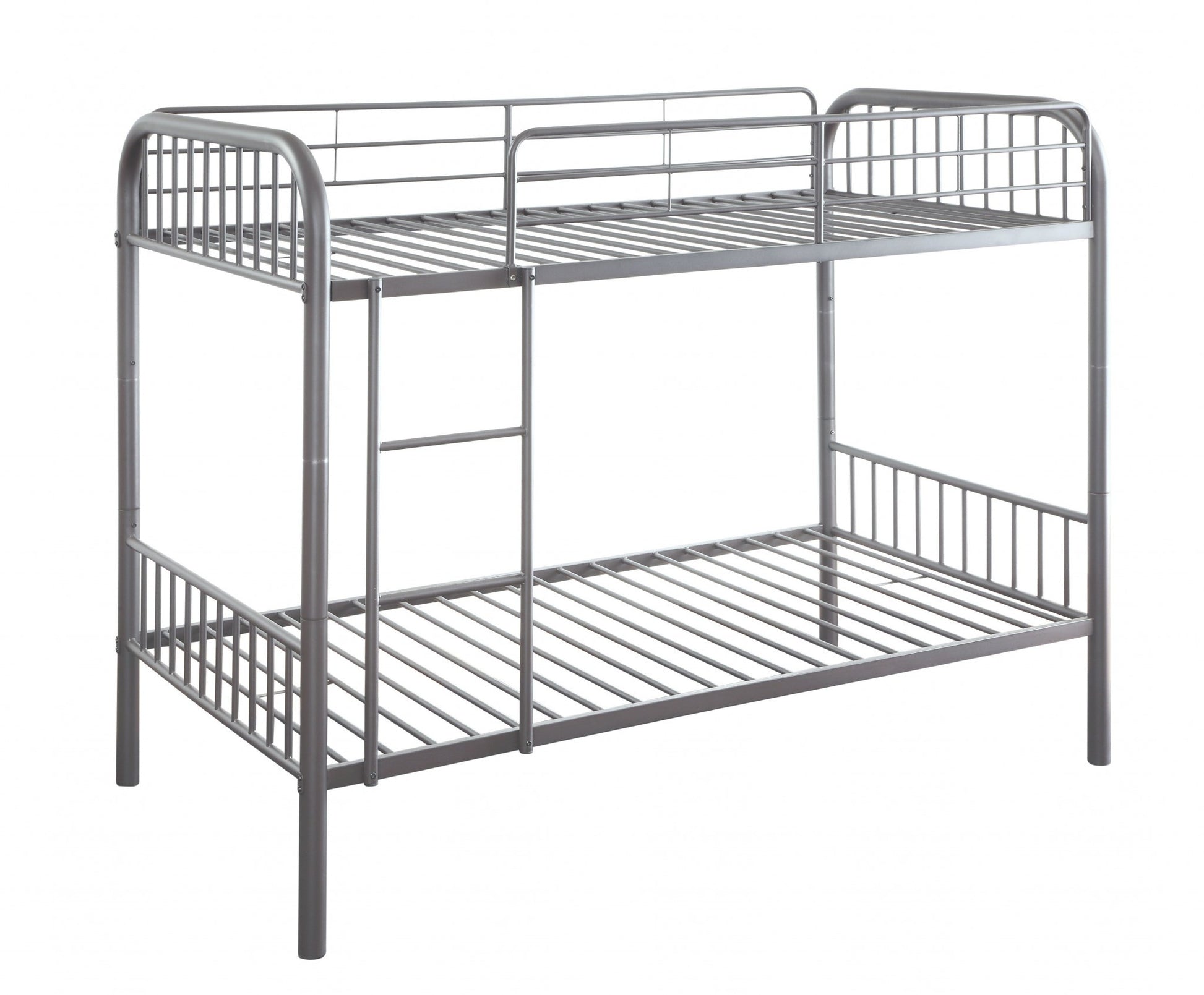 Gunmetal Twin Over Twin Metal Bunk Bed-4