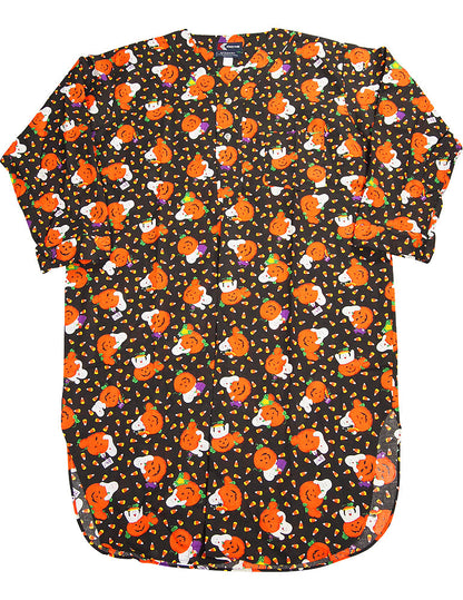 Knothe - Mens Long Sleeve Halloween Broadcloth Nightshirt-2