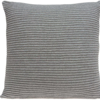 20" X 7" X 20" Elegant Transitional Gray Pillow Cover With Poly Insert-6