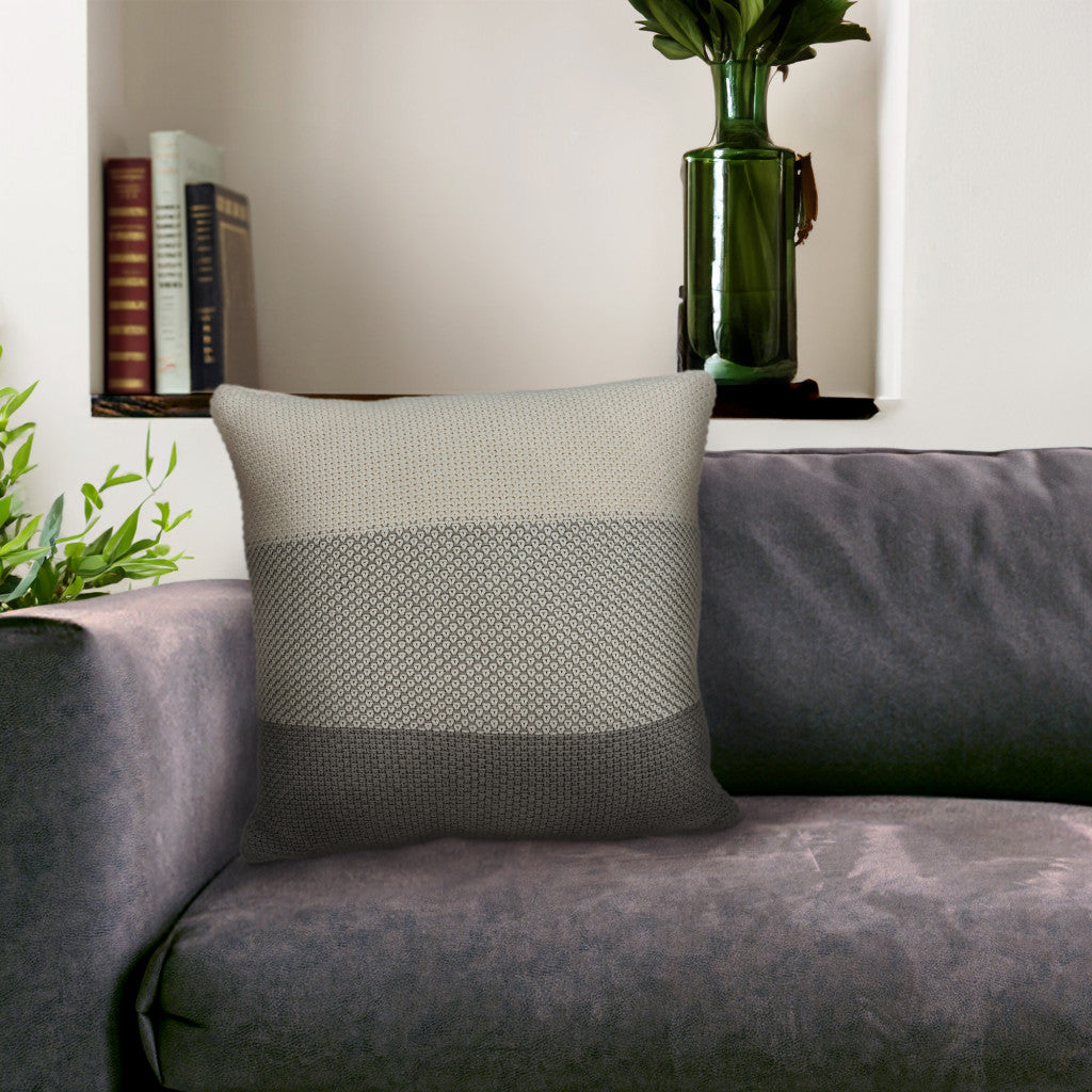 20" X 7" X 20" Transitional Tan Cotton Pillow Cover With Poly Insert-4