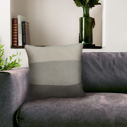 20" X 7" X 20" Transitional Tan Cotton Pillow Cover With Poly Insert-4