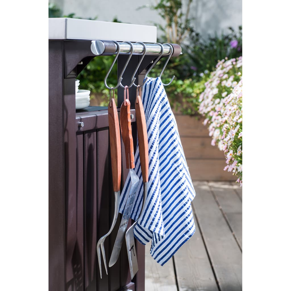 KETER STÓŁ GRILOWY BLAT ZE STALI NIERDZEWNEJ UNITY XL 207L ANTRACYT (404249)-0