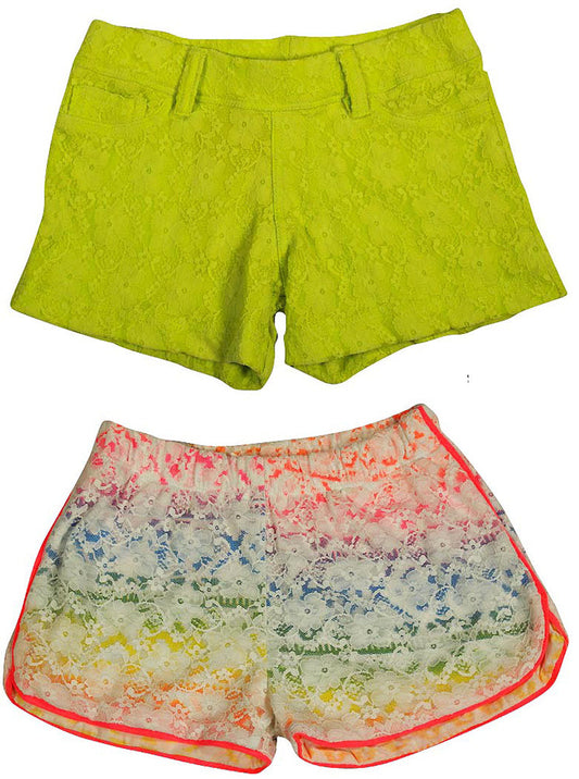 Flowers by Zoe Girls Sizes 4 - 10 Lace Shorts-0