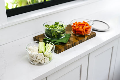 Glass Food Storage Containers - 12 Piece 4 Cup Set (6 Containers + 6 Lids)White-3