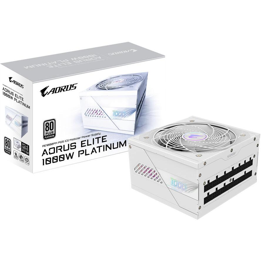 GIGABYTE AORUS ELITE P1000W ICE moduł zasilaczy 1000 W 20+4 pin ATX ATX Biały (GP-AE1000PM PG5 ICE)-0