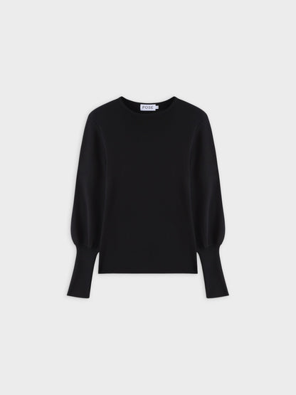 High Cuff Sweater-Black-0