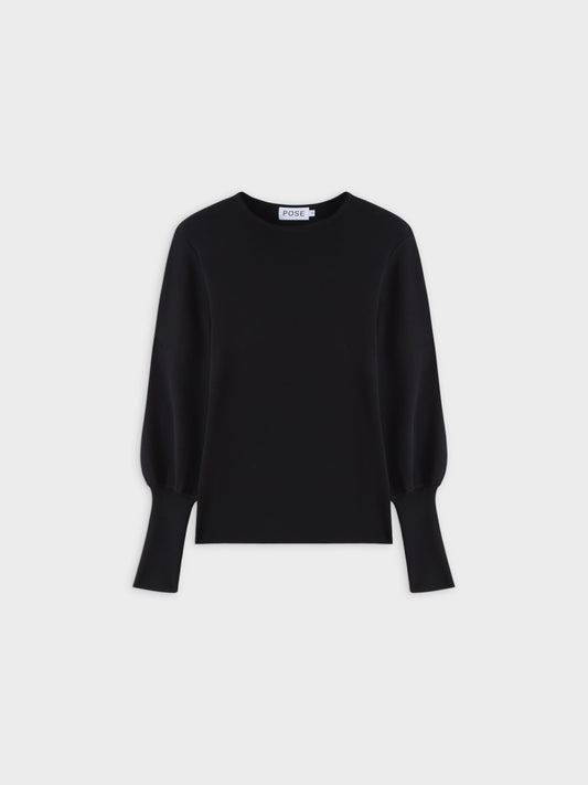 High Cuff Sweater-Black-0