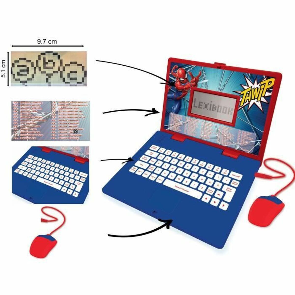 Laptop computer Lexibook SPIDER-MAN (FR / EN) English-1