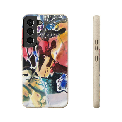Biodegradable Phone Case with 'Floral Fantasy' Abstract Original Artwork by Barbara Cleary-39