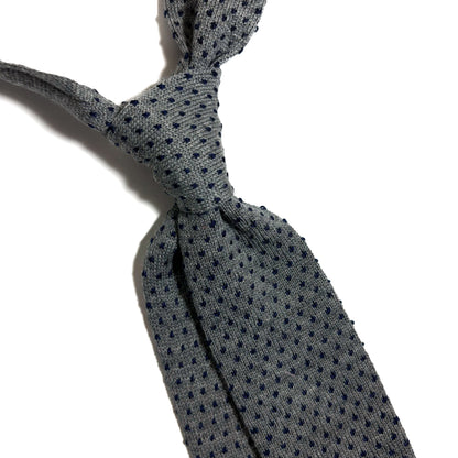 Gray Polka-Dot Wool Knitted Tie-1