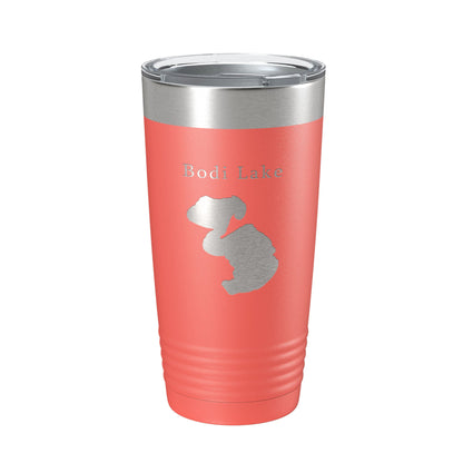 Bodi Lake Map Tumbler Travel Mug Insulated Laser Engraved Coffee Cup Michigan 20 oz-20