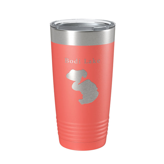 Bodi Lake Map Tumbler Travel Mug Insulated Laser Engraved Coffee Cup Michigan 20 oz-20