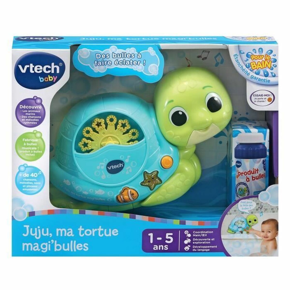 Bath Toys Vtech Baby Juju ma tortue magi bulles-0