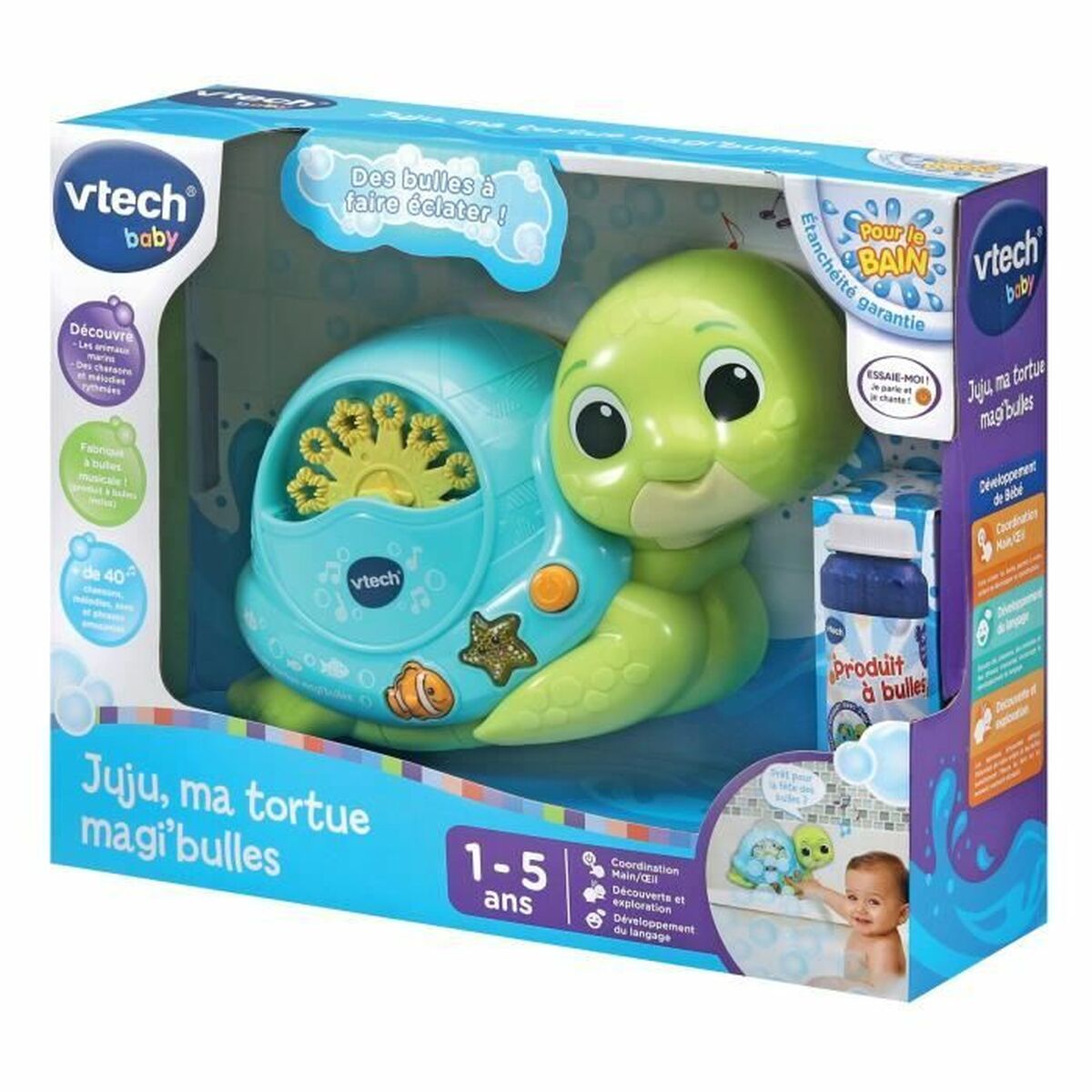 Bath Toys Vtech Baby Juju ma tortue magi bulles-4
